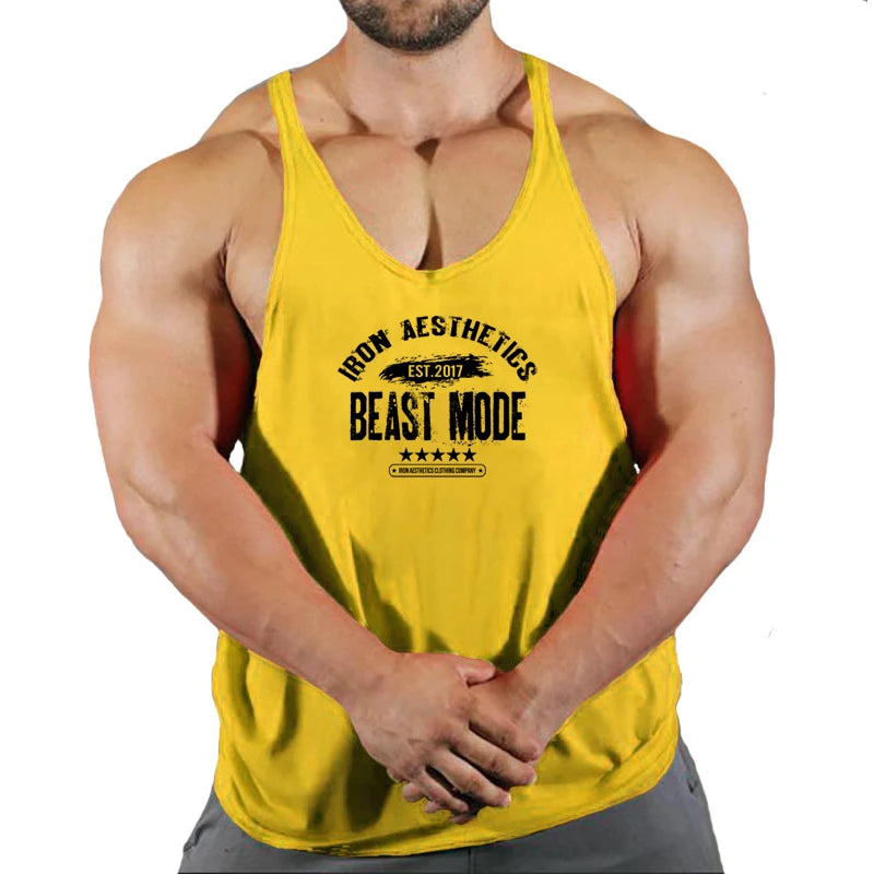 Gym Vest Fitness Shirt Muscular Man Singlet Men Vests Stringer Sleeveless Sweatshirt Men's Singlets Top for Fitness Clothing