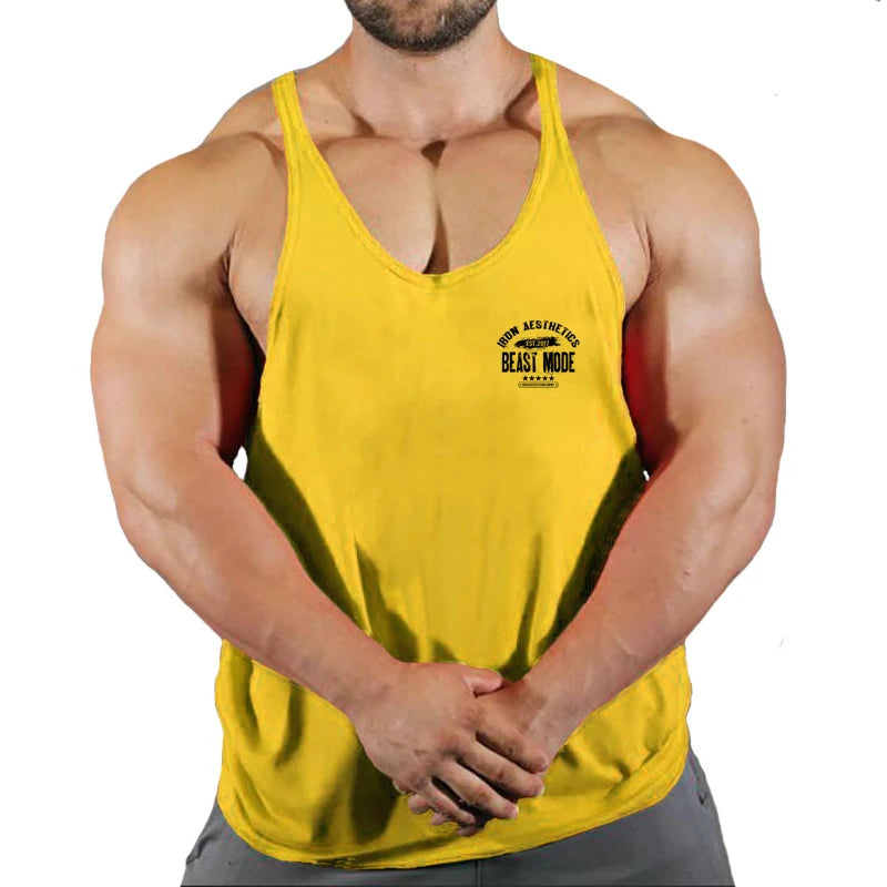Gym Vest Fitness Shirt Muscular Man Singlet Men Vests Stringer Sleeveless Sweatshirt Men's Singlets Top for Fitness Clothing