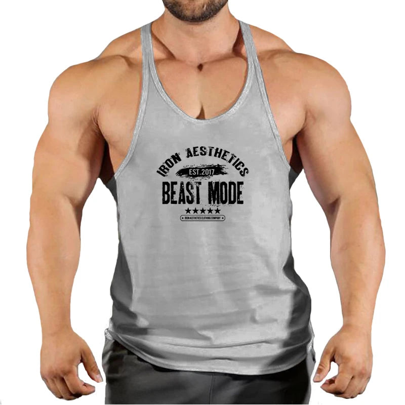 Gym Vest Fitness Shirt Muscular Man Singlet Men Vests Stringer Sleeveless Sweatshirt Men's Singlets Top for Fitness Clothing