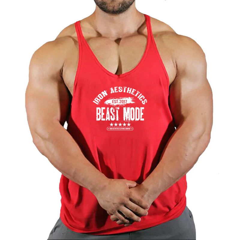 Gym Vest Fitness Shirt Muscular Man Singlet Men Vests Stringer Sleeveless Sweatshirt Men's Singlets Top for Fitness Clothing